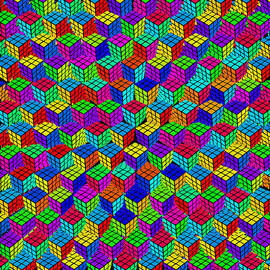 Rubik's Cube Abstract by Tony Rubino