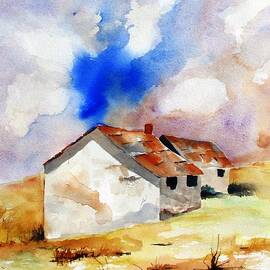 Rural Houses and Dramatic Sky