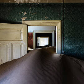 Sand Dune In Door Frame Of Abandoned by Pixelchrome Inc
