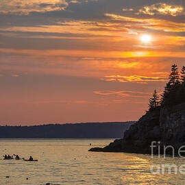 Sea Kayakers in Frenchman Bay Maine by Diane Diederich