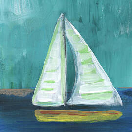 Set Free- Sailboat Painting by Linda Woods