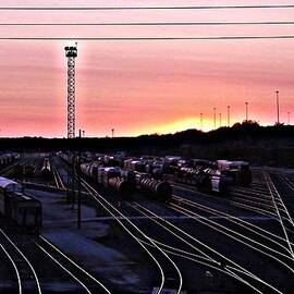 Setting Sun Shining Rails