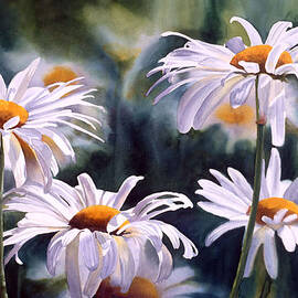 White Flowers Painting by Color Blast - Fine Art America