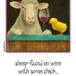 sheep-faced on wine with some chick... by Will Bullas
