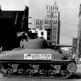 Side View Of Sherman Tank by Retro Images Archive