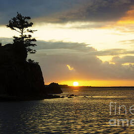 Siletz Bay Sunset Oregon 1 by Bob Christopher