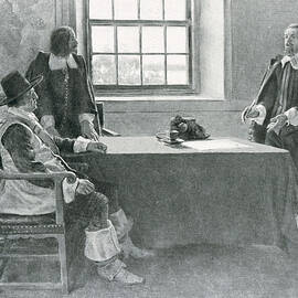 Sir William Berkeley Surrendering To The Commissioners Of The Commonwealth, Illustration From In by Howard Pyle