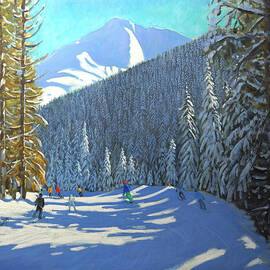 Skiing  Beauregard La Clusaz by Andrew Macara