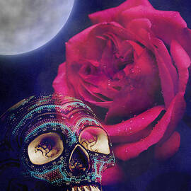 Skull and Rose by Jeanette K
