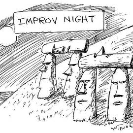 Some Moai Statues On Easter Island Support Others by Mike Twohy