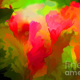 Springtime Flowers Abstract by Luther Fine Art