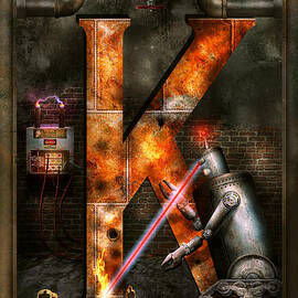 Steampunk - Alphabet - K is for Killer Robots by Mike Savad