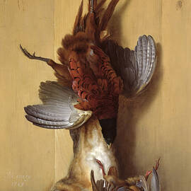 Still Life With A Hare, A Pheasant And A Red Partridge by Jean-Baptiste Oudry