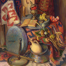 Still life with special stones for getting wheat flour by Meruzhan Khachatryan