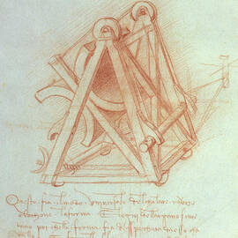 Study Of The Wooden Framework With Casting Mould For The Sforza Horse by Celestial Images