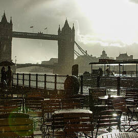 Sunny Rainstorm in London England by Georgia Mizuleva