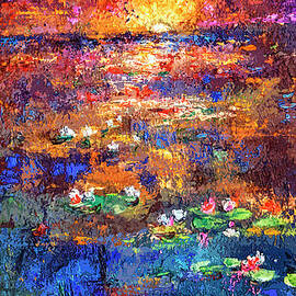 Sunset by the Lily Pond by Ginette Callaway