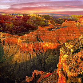 Sunset Grand Canyon Arizona by Bob and Nadine Johnston