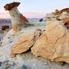 Sunset Landscape With Hoodoos At Stud by Rezus
