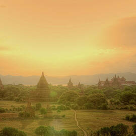 Sunset Over Bagan, Myanmar by Kateryna Negoda