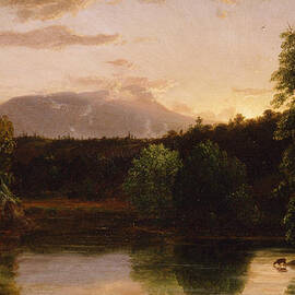 Sunset  View on Catskill Creek by Thomas Cole