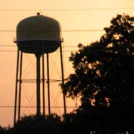 Sunset Water Tower by Joseph Baril