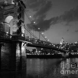 Suspension Bridge Over the Ohio River by Deborah Fay Baker