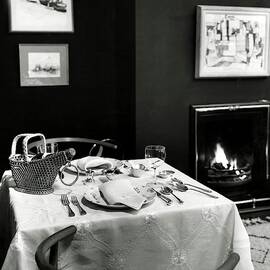 Table Setting In Mr. And Mrs. Lewis Lapham's Home by Frances McLaughlin-Gill