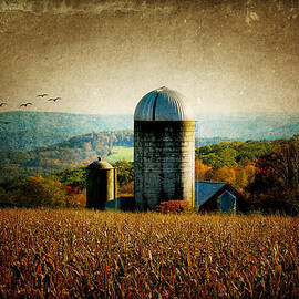 Tanner Hill Farm in the Fall Connecticut USA by Sabine Jacobs