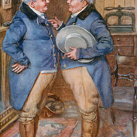 The Brothers Cheeryble, Illustration For Sketches From Dickens Compiled By B.w. Matz, 1924 Colour by Harold Copping