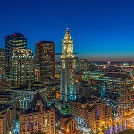 The Customs House Rose Kennedy Greenway and The Zakim bridge by Bryan Xavier