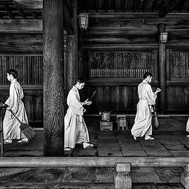The Going And The Being Back Of A Monk In The Sweeping Of The Temple (tokio) by Joxe Inazio Kuesta