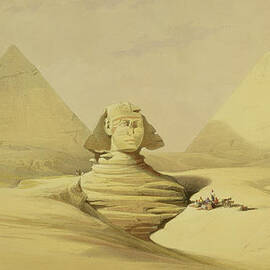 The Great Sphinx and the Pyramids of Giza by David Roberts