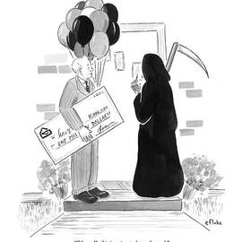 The Grim Reaper Rings A Doorbell At The Same Time by Emily Flake