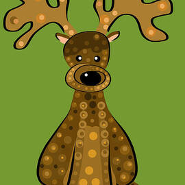 Thoughts and colors series reindeer by Veronica Minozzi