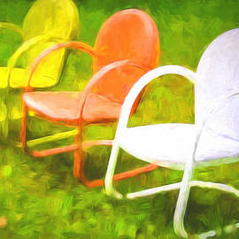 Three Chairs in Color by Susan Buscho