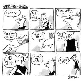 Title: Obnox. Com. Strip Of Nine Frames by Jack Ziegler