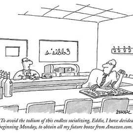 To Avoid The Tedium Of This Endless Socializing by Jack Ziegler