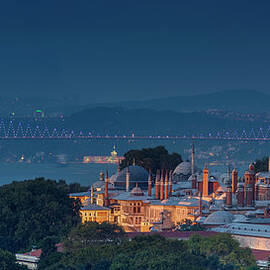 Topkapi Palace And Bosphorus Bridge by Ayhan Altun