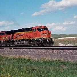 Train Engines on the Prairie by HW Kateley