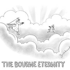 Two Angels In Heaven Chase Each Other With Guns by David Borchart
