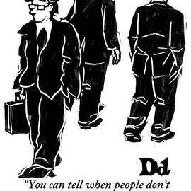 Two Businessmen Talk About Another Whose by Drew Dernavich