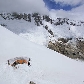 Two Climbers Enjoy A Brief Window by Andrew Querner