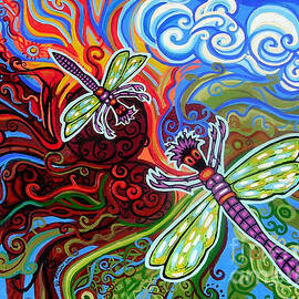 Two Dragonflies by Genevieve Esson