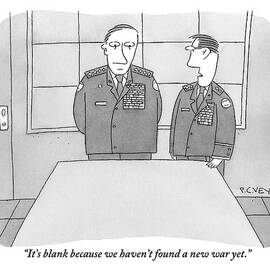 Two Generals Speak While Looking At A Blank Map by Peter C. Vey