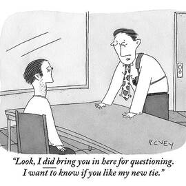 Two Men Are In An Office. One Is Standing by Peter C. Vey