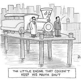 Two Mobsters Stand With A Scared Looking Cartoon by Paul Noth