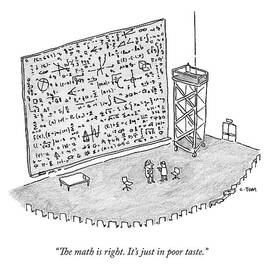 Two Professors Stand Before A Huge Board by Colin Tom