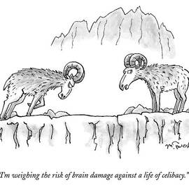 Two Rams Talk To Each Other by Mike Twohy