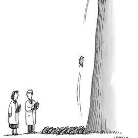 Two Scientists Stand At The Bottom Of A Cliff by Joe Dator